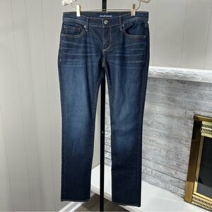 Driftwood Denim Stretch Low Rise Whiskered Front Slim Straight Leg Jeans 28